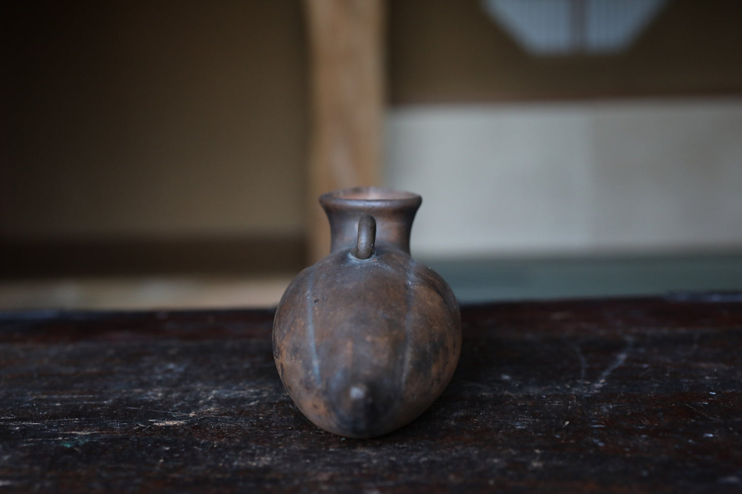 Bizen Pottery Tokkuri - Vintage Pigeon Shaped Japanese Sake Bottle Vase