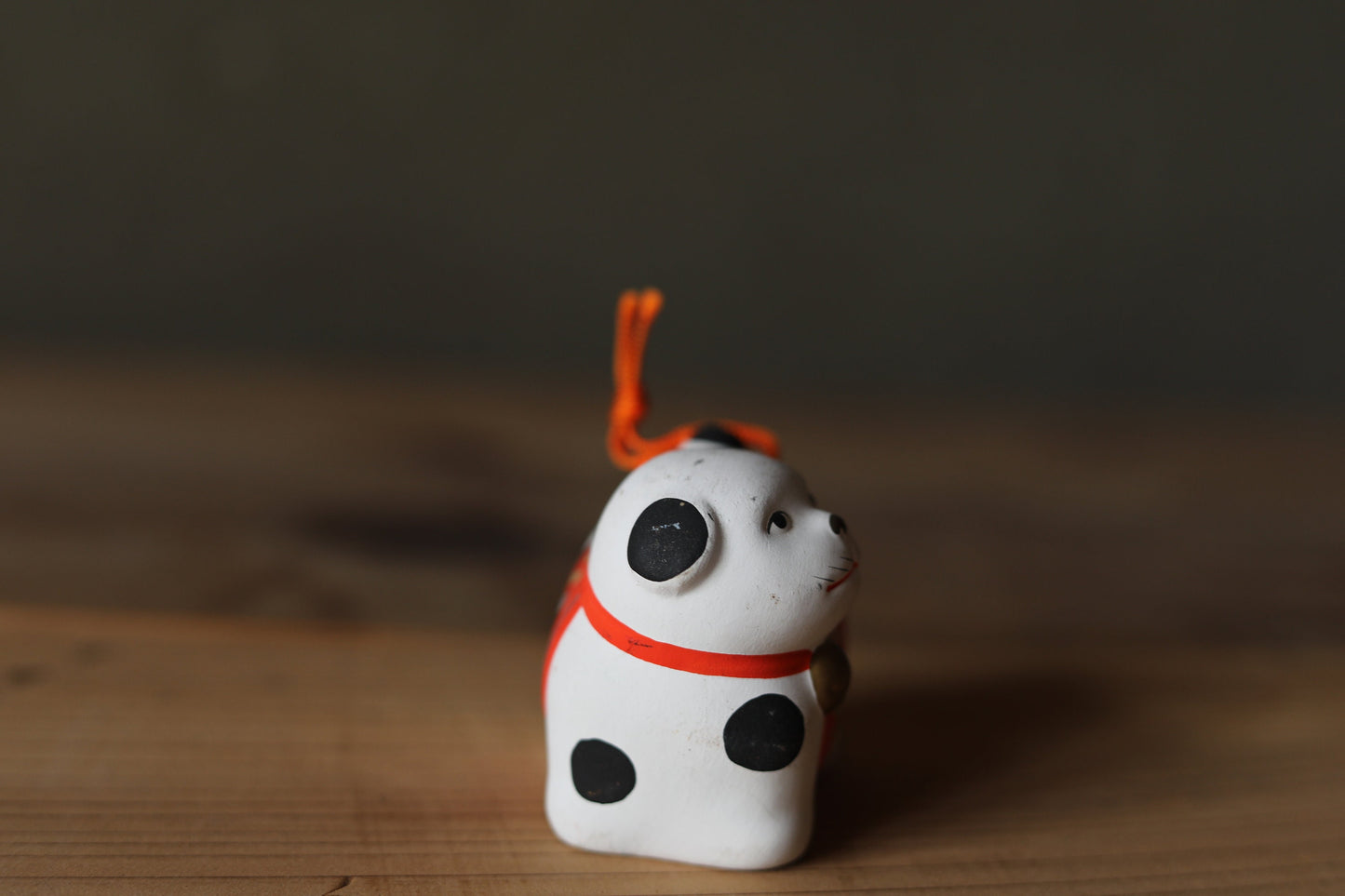 Japanese Pottery Dog Bell - Vintage Earthenware Figurine | Handmade Ornament