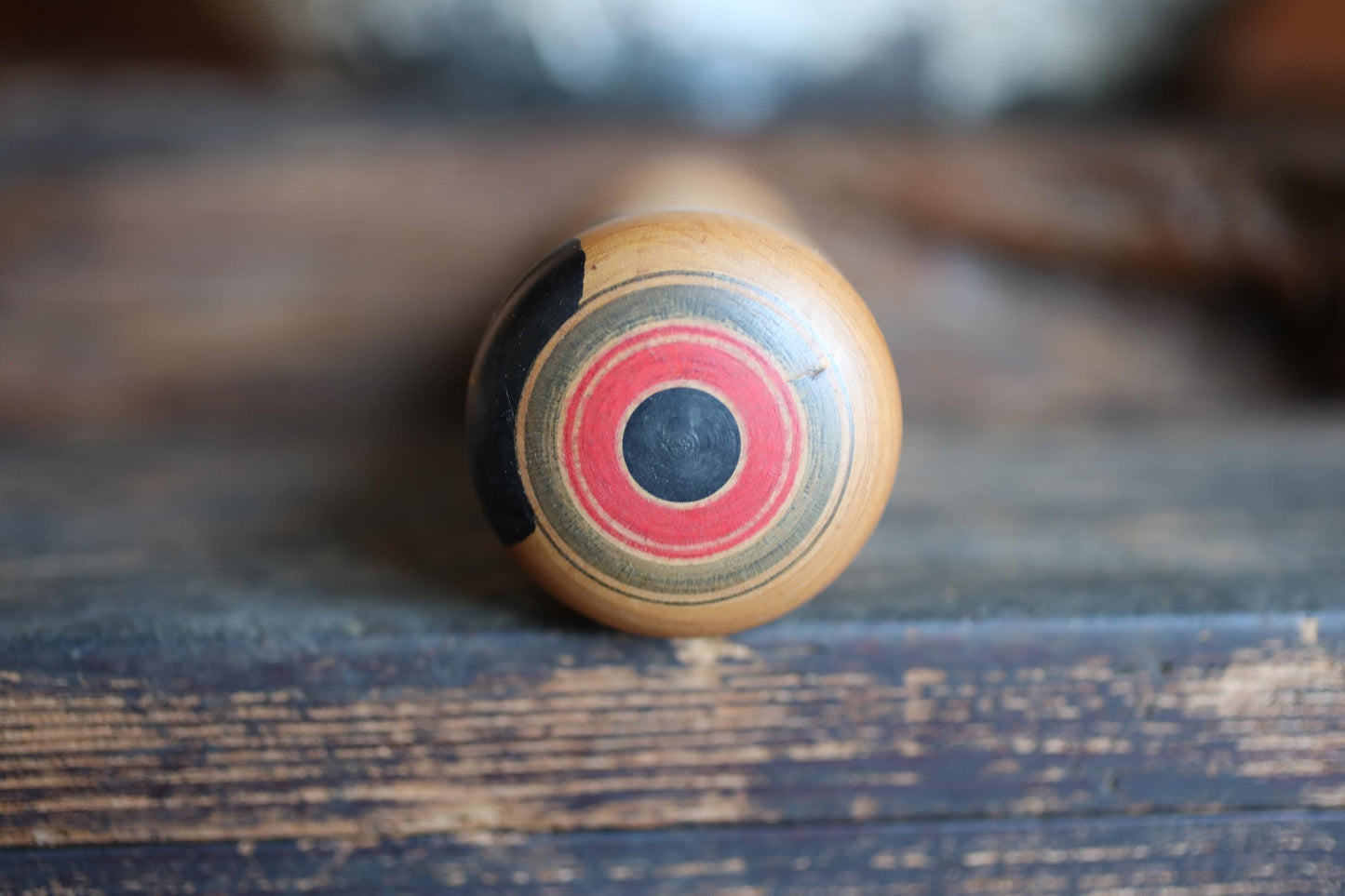 Japanese Vintage Wooden Doll – Traditional Kokeshi Figurine With Cute Tilted Head