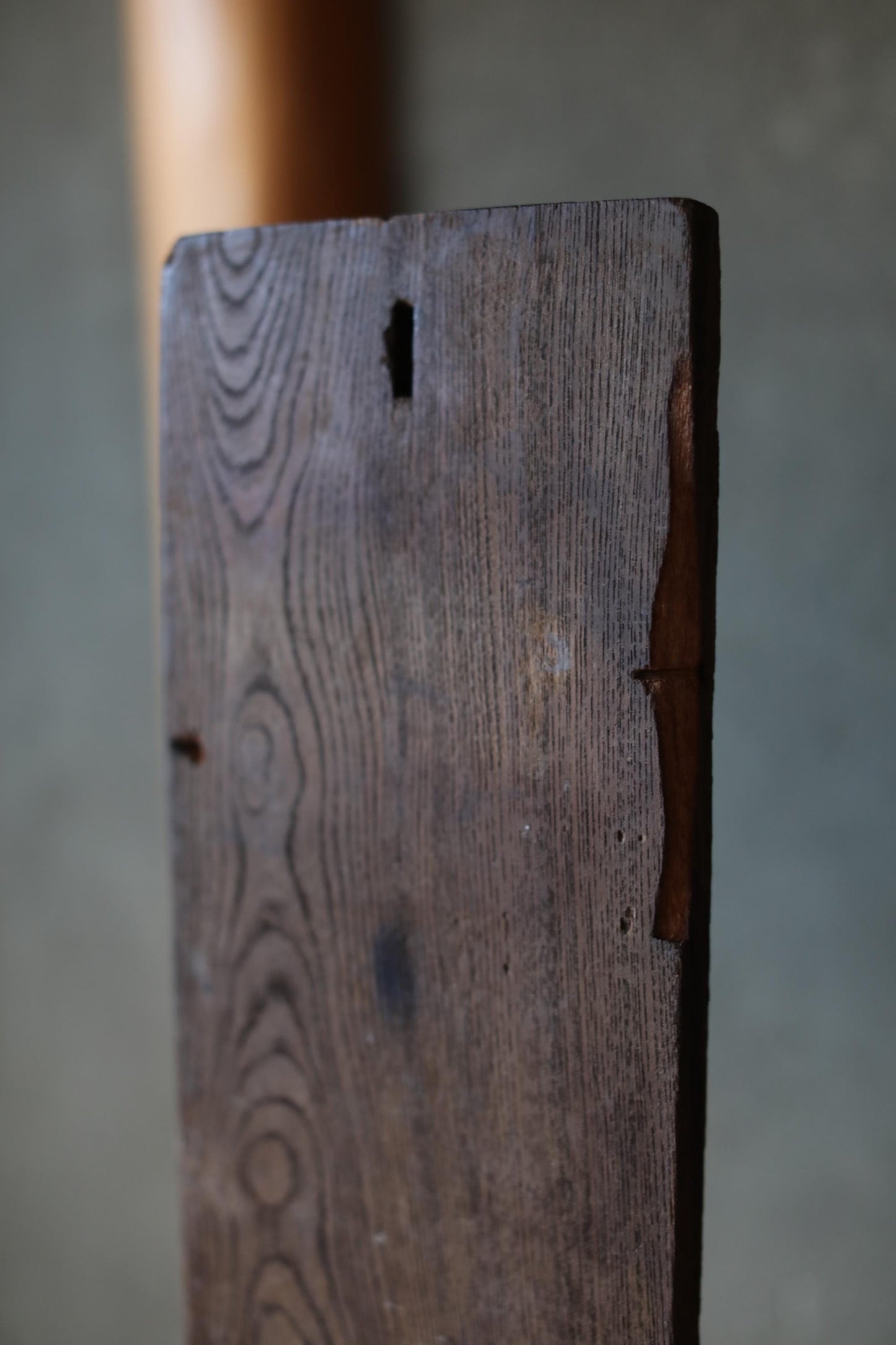 Japanese Fireman Signboard - Antique Wood Carved Symbol With Kanji Calligraphy Art