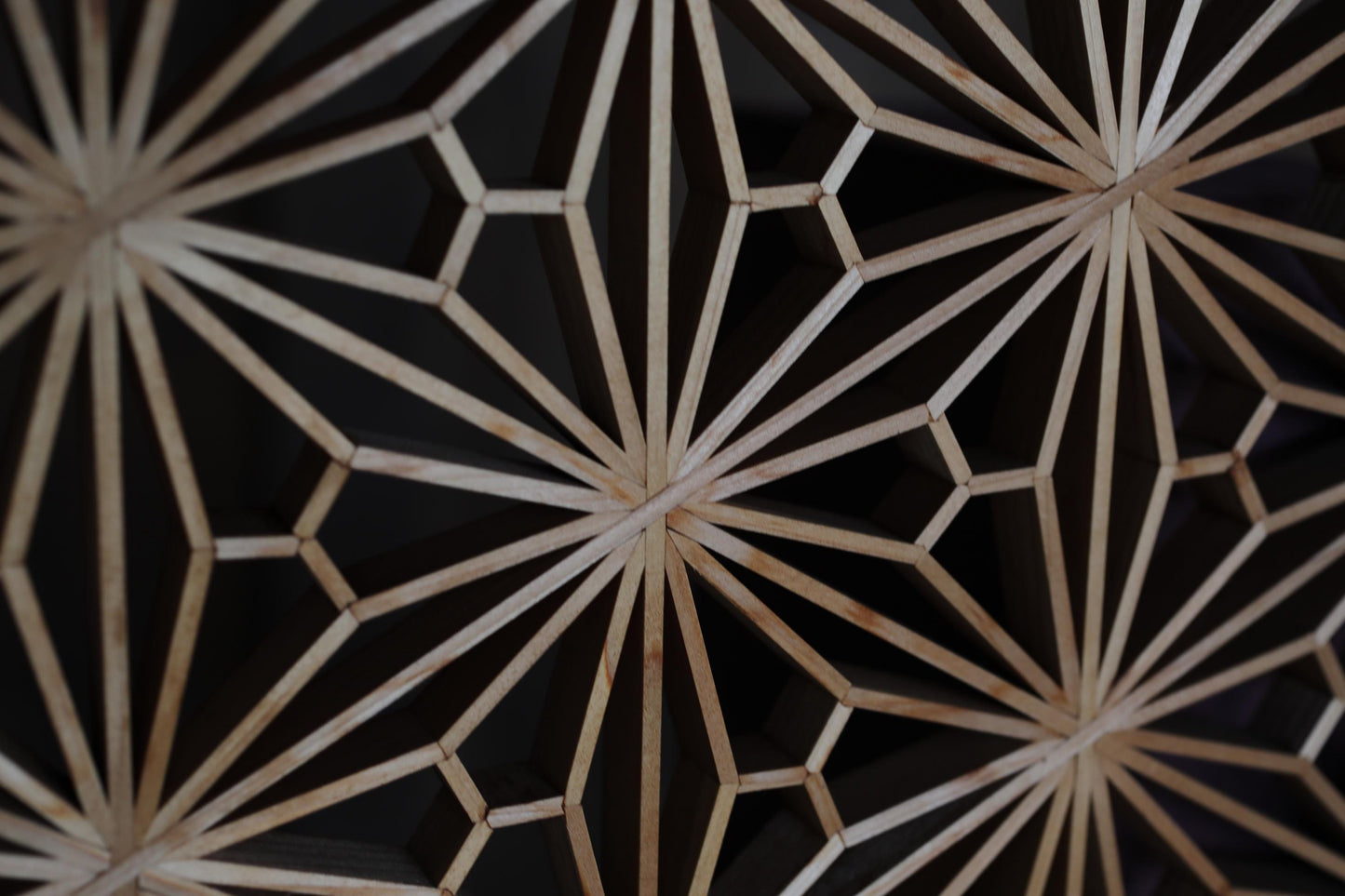 Vintage Japanese Shoji Screen – Kumiko Wood Panel | Japandi Wall Art, Handcrafted Geometric Frame