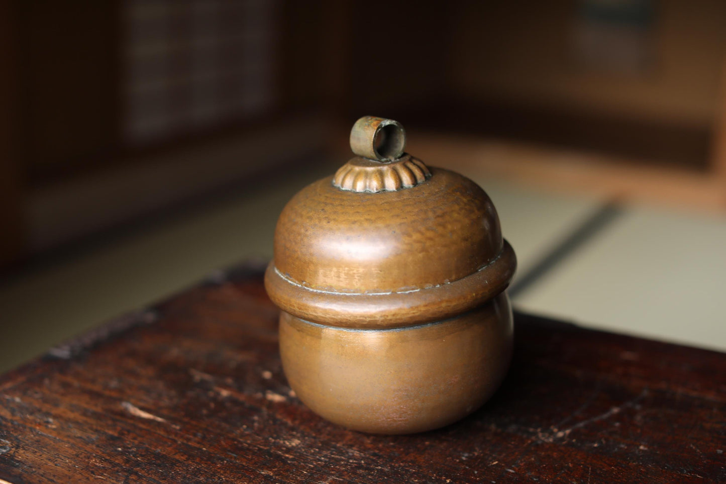 Japanese Bronze Bell - Hand Hammered Antique Shinto Shrine Bell With Sacred Sound