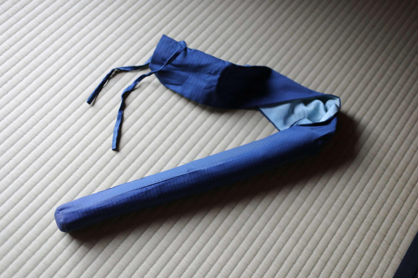Japanese Vintage wagasa Umbrella: Swallows and Willows Indigo Paper & Bamboo Kimono