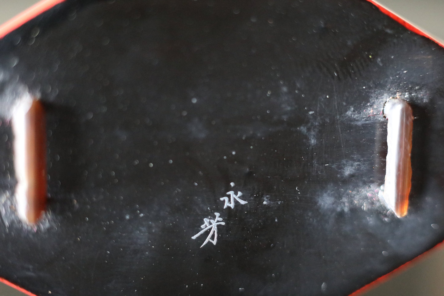 Japanese Obidome Antique Kimono Buckle – Urushi Lacquer, Mother-of-Pearl Accessory, 1920s