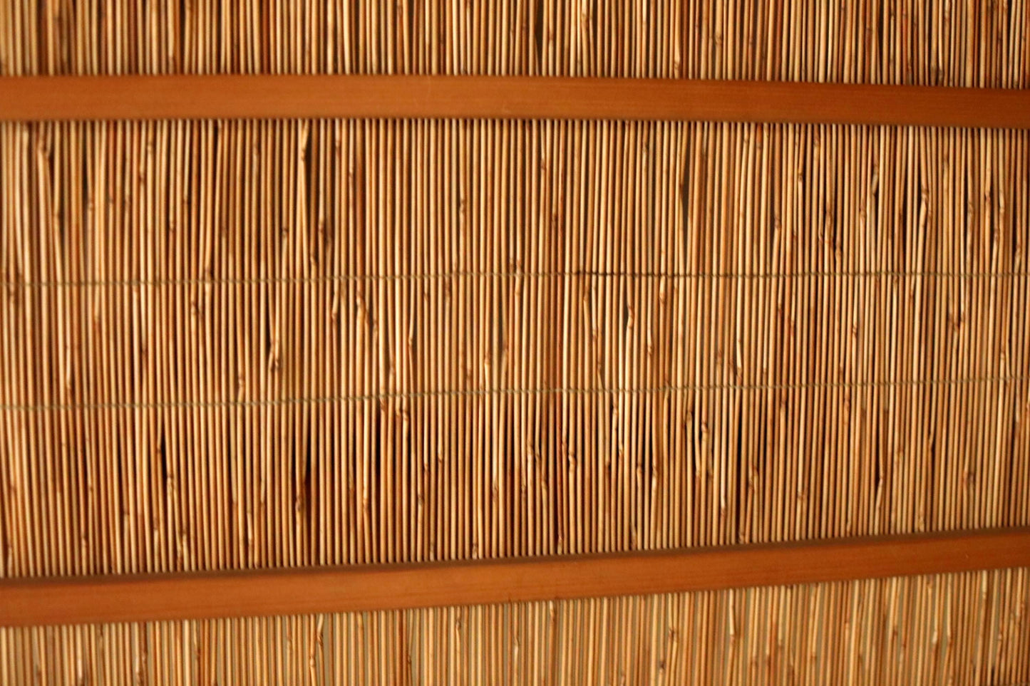 Japanese Reed Screen - Vintage Bamboo Shoji Divider | Woven Straw Panel