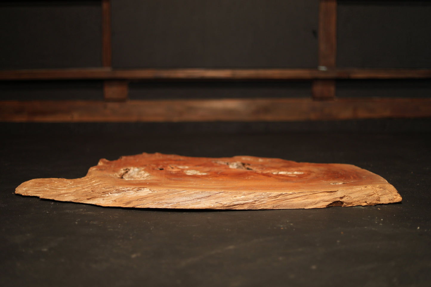 Wood Slab Pedestal – Large Wooden Stand | Japanese Vintage Bonsai Display