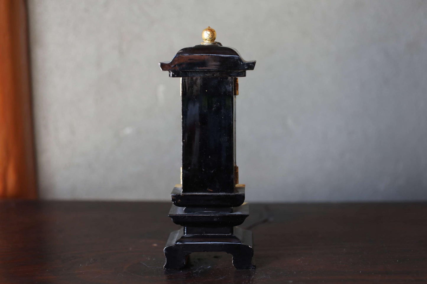 Japanese Buddhist Ihai Shrine - Vintage Gold Lacquer Miniature Temple Altar