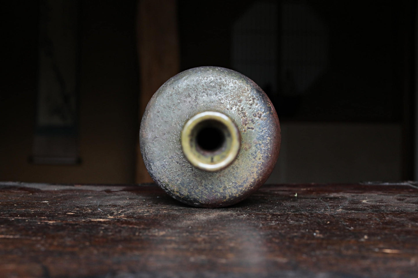 Bizen Ware Vase - Signed Japanese Pottery for Ikebana & Tea Ceremony Decor