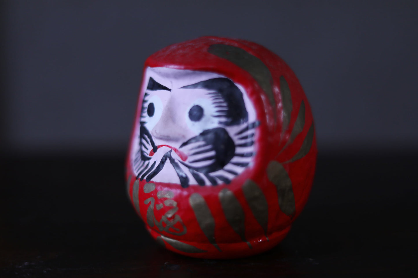 Daruma Doll Figurine – Japanese Roly-Poly Toy | Traditional Paper Tumbler Doll 3.5in