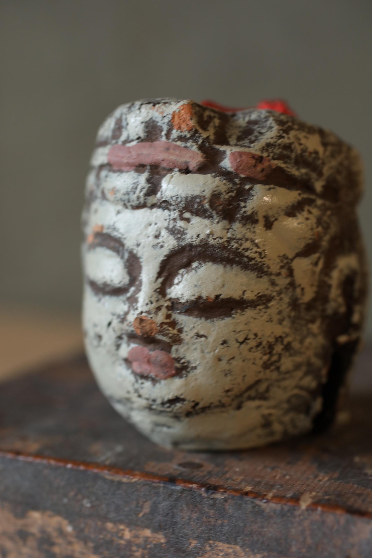 Japanese Pottery Buddha Bell: Vintage Christmas Ornament, Paperweight