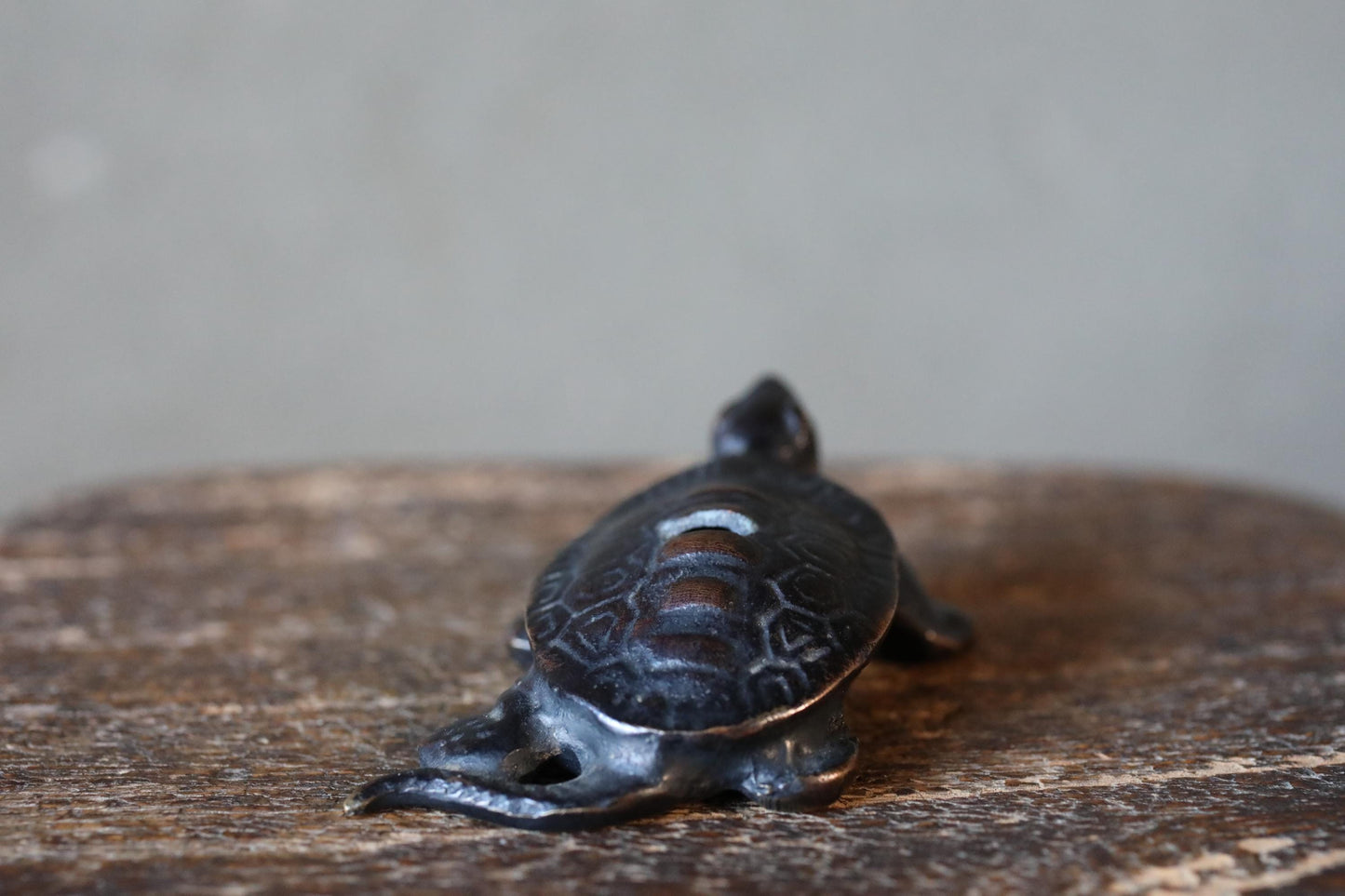 Japanese Bronze Water Dropper - Vintage Turtle Ornament | Kanji Calligraphy Tool