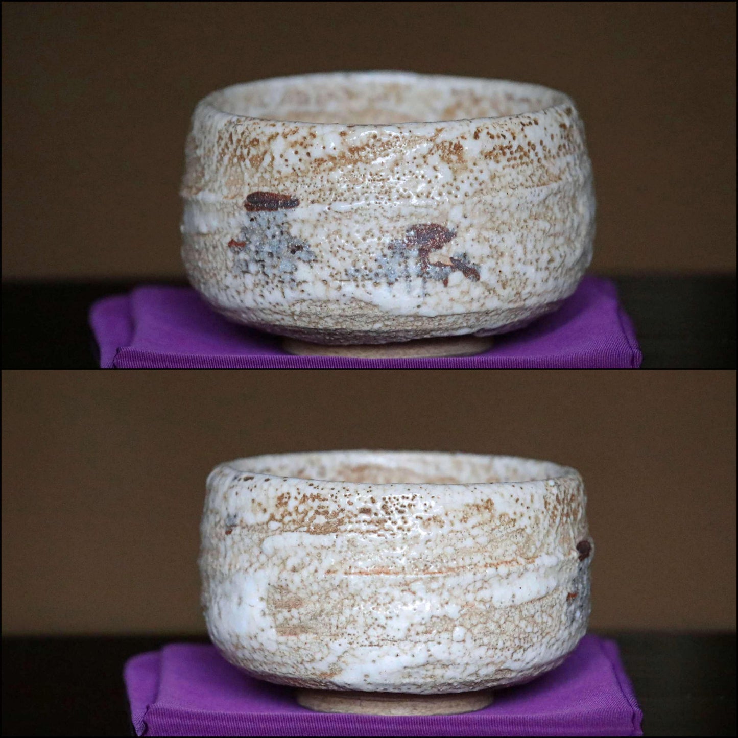 Shino Matcha Bowl - Vintage Japanese Chawan With Feldspar Glaze | Handmade Tea Ceremony Pottery