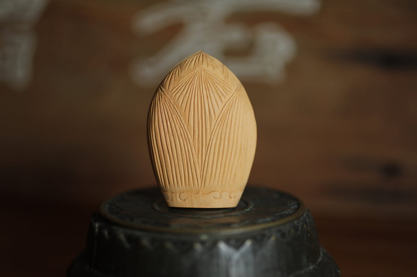 Japanese Zodiac Buddha Amulet – Akasagarbha Bodhisattva Wooden Omamori Charm