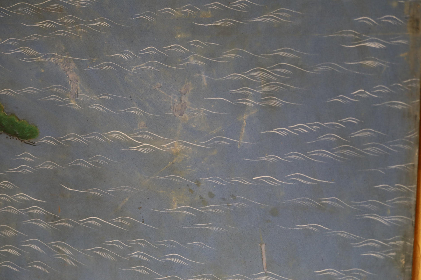 Japanese Antique Byobu Screen - Hand Painted Gold Leaf Folding Screen Artwork