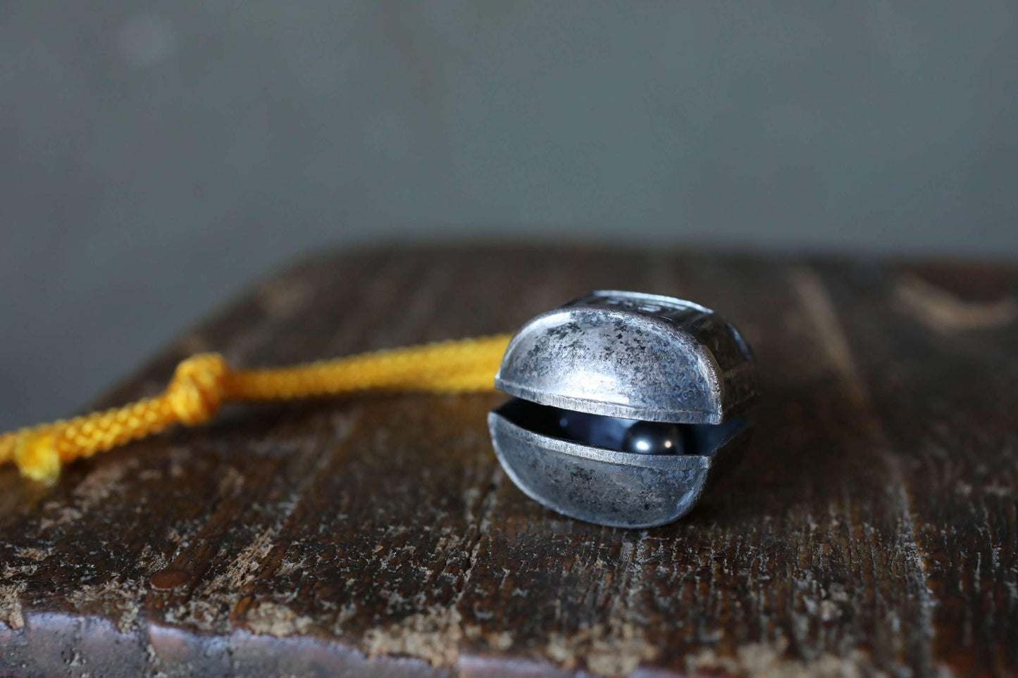 Japanese Vintage Bell Charm - Shinto Shrine Amulet With Kanji Engraving
