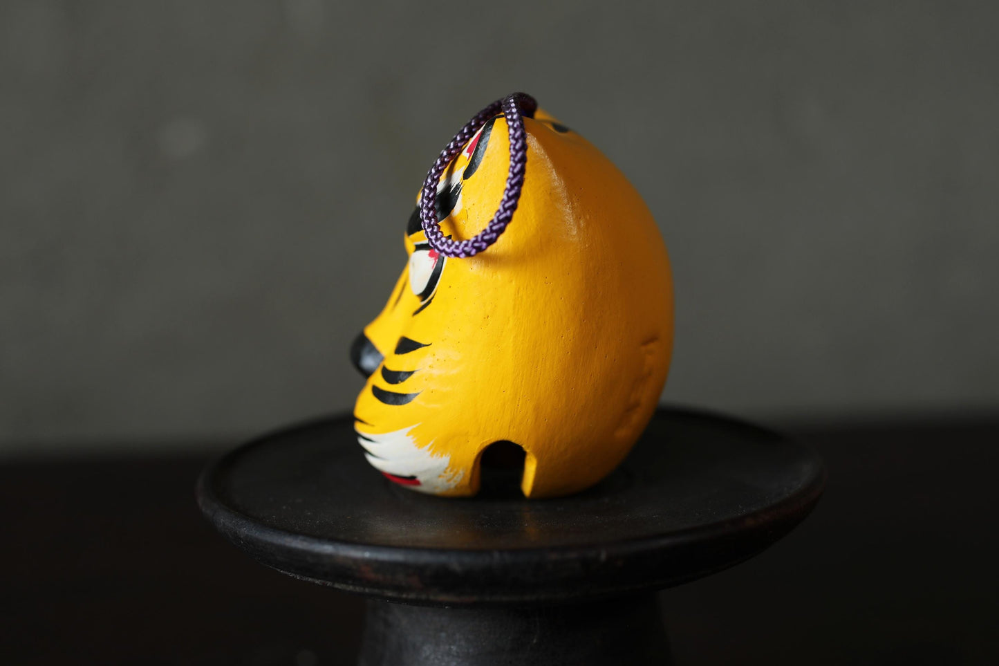 Japanese Pottery Bell - Vintage Kitsune Fox Ornament | Shimokawara-Yaki Ceramic Charm