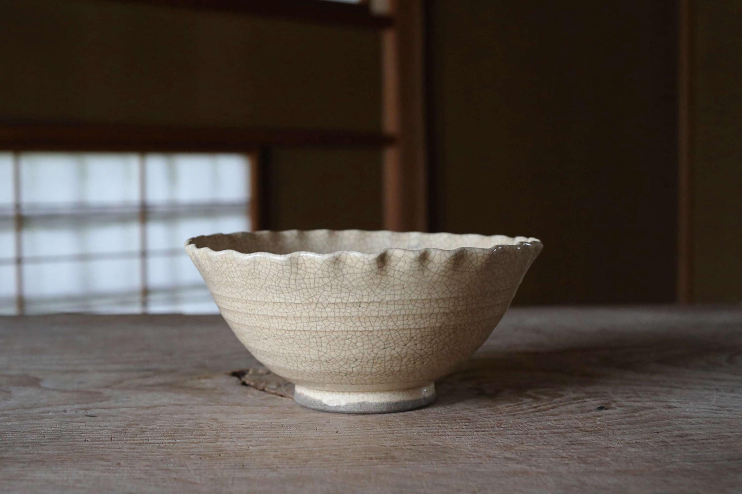 Shino Plates Set - Japanese Antique Tableware | Bird Pomegranate Design, 5 Handmade Ceramic Plates