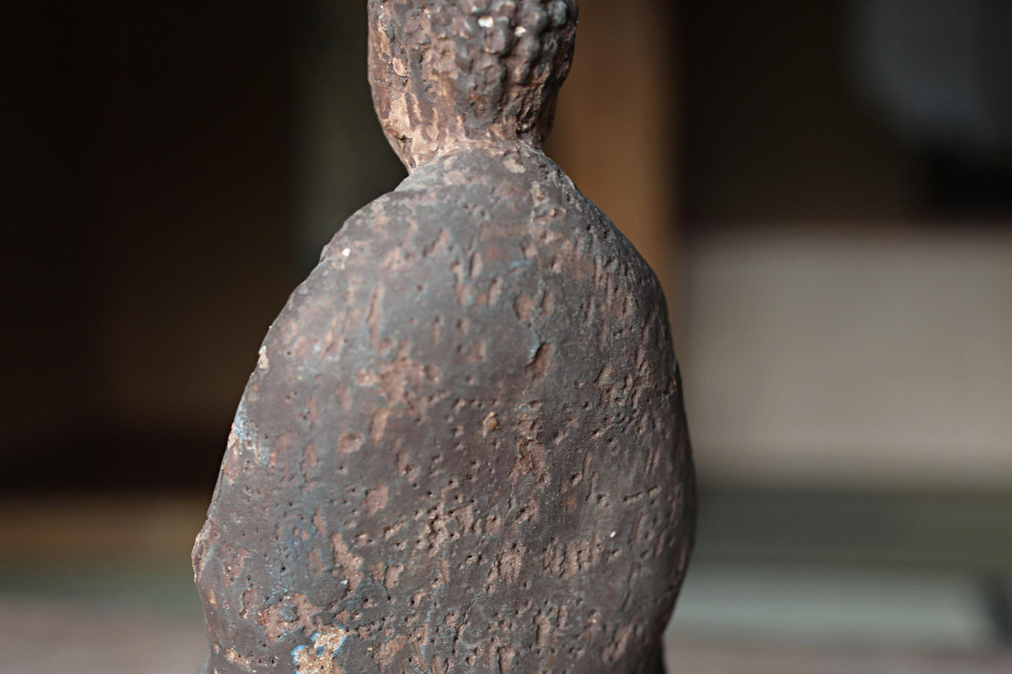 Antique Japanese Buddha - Wooden Amitabha Statue | 1700s Edo Period Sculpture