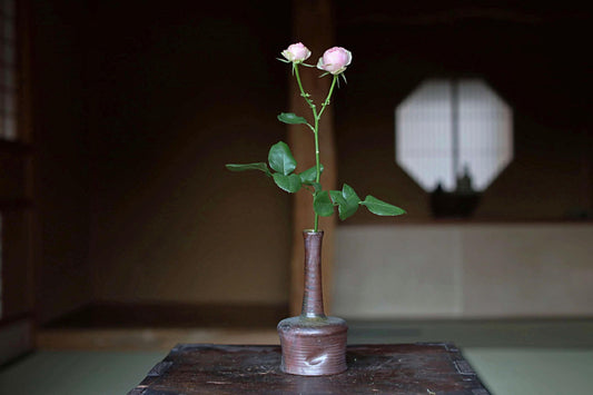Bizen Ware Vase - Signed Japanese Pottery for Ikebana & Tea Ceremony Decor