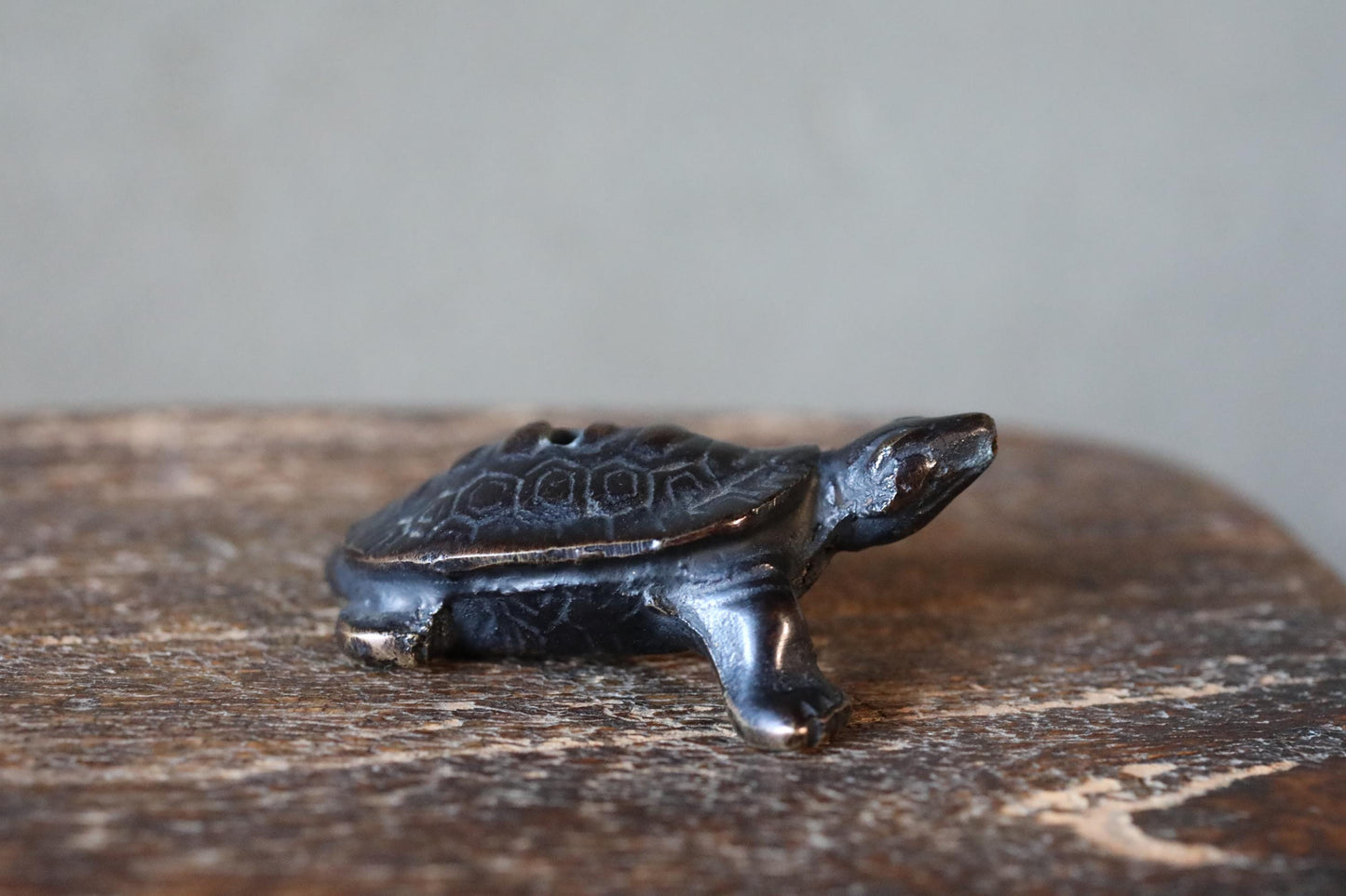 Japanese Bronze Water Dropper - Vintage Turtle Ornament | Kanji Calligraphy Tool