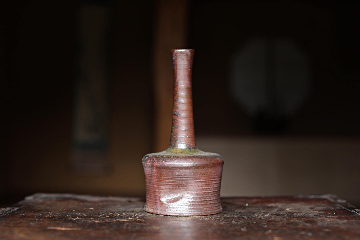 Bizen Ware Vase - Signed Japanese Pottery for Ikebana & Tea Ceremony Decor