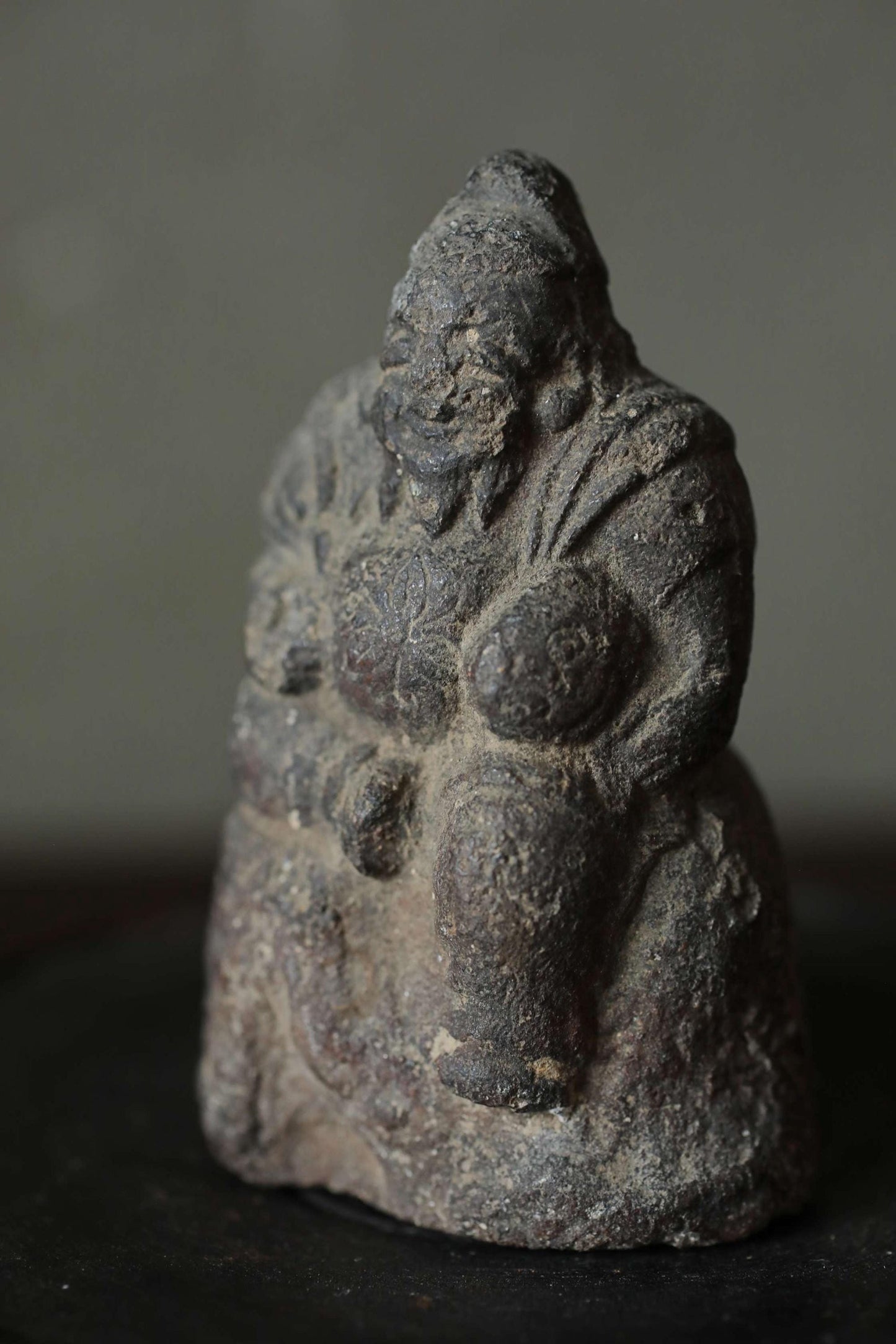 Antique Ebisu Statue - 1800s Japanese Pottery Lucky God Figurine | Edo Era Art