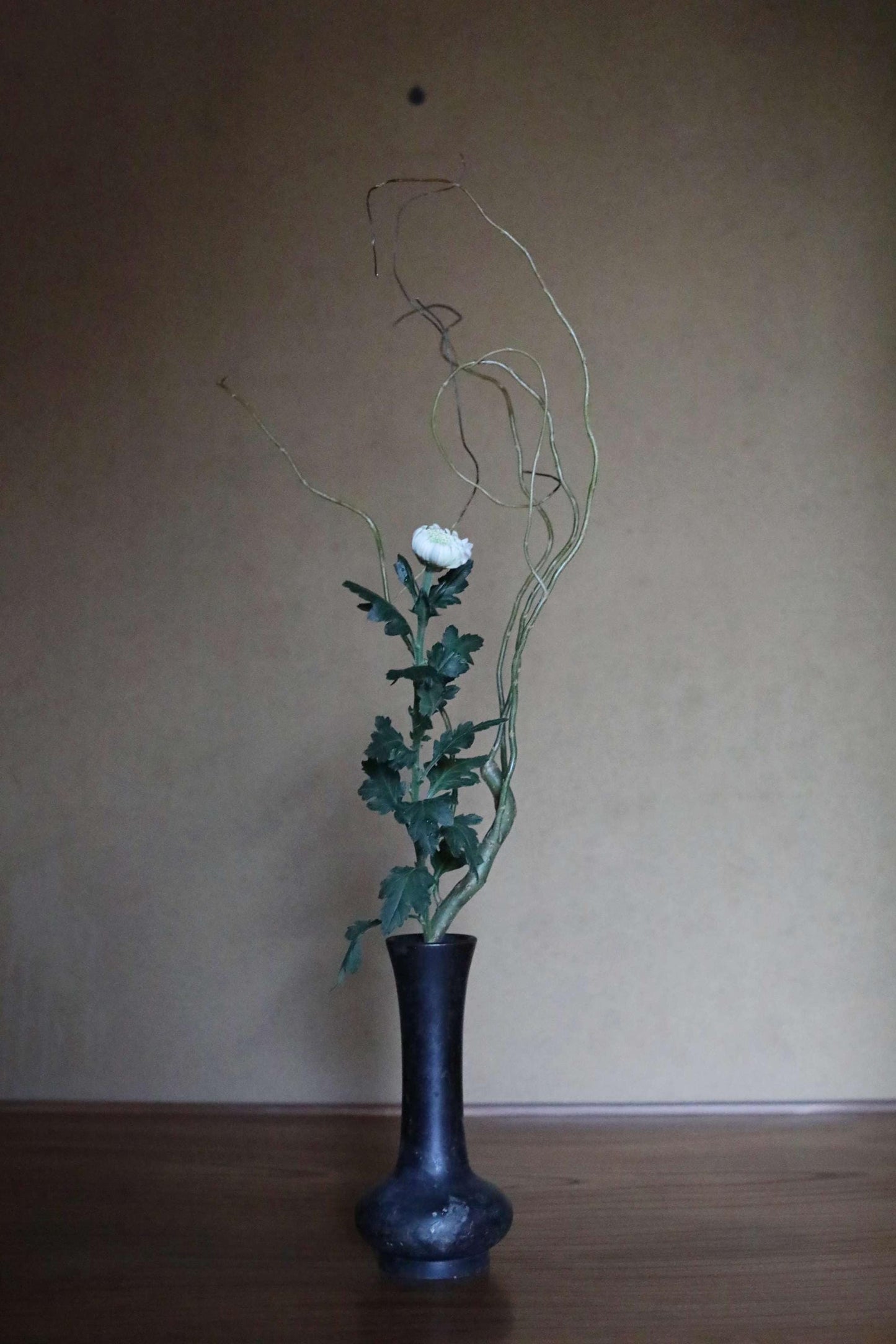 Japanese Bronze Vase - Antique Bronze Flower Vase with Stable Base for Ikebana
