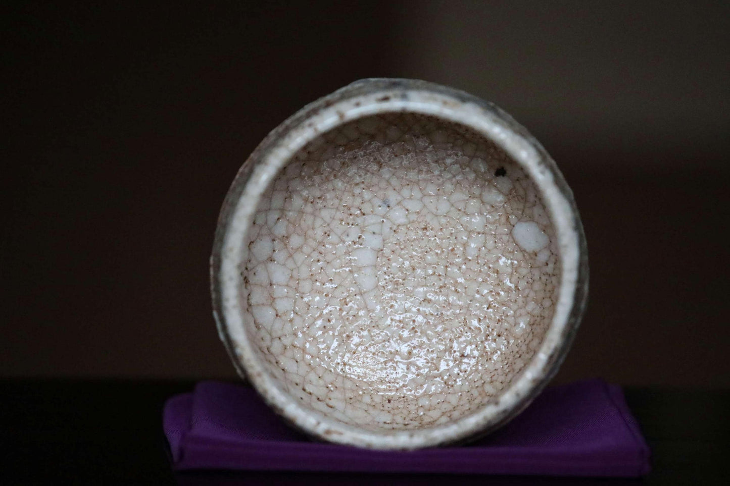 Shino Matcha Bowl - Vintage Japanese Chawan With Feldspar Glaze | Handmade Tea Ceremony Pottery
