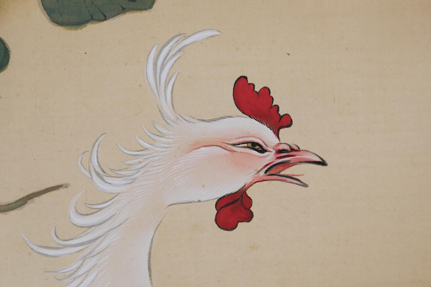 Japanese Antique Scroll Painting - Signed Kakejiku Artwork with Phoenix on Paulownia Silk Mounted Scroll