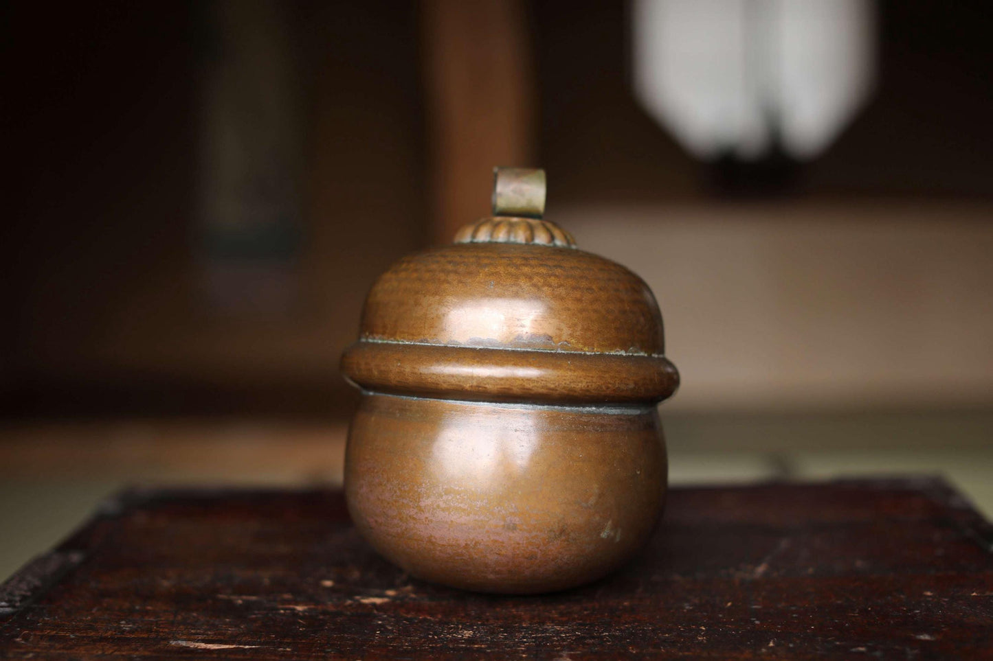 Japanese Bronze Bell - Hand Hammered Antique Shinto Shrine Bell With Sacred Sound