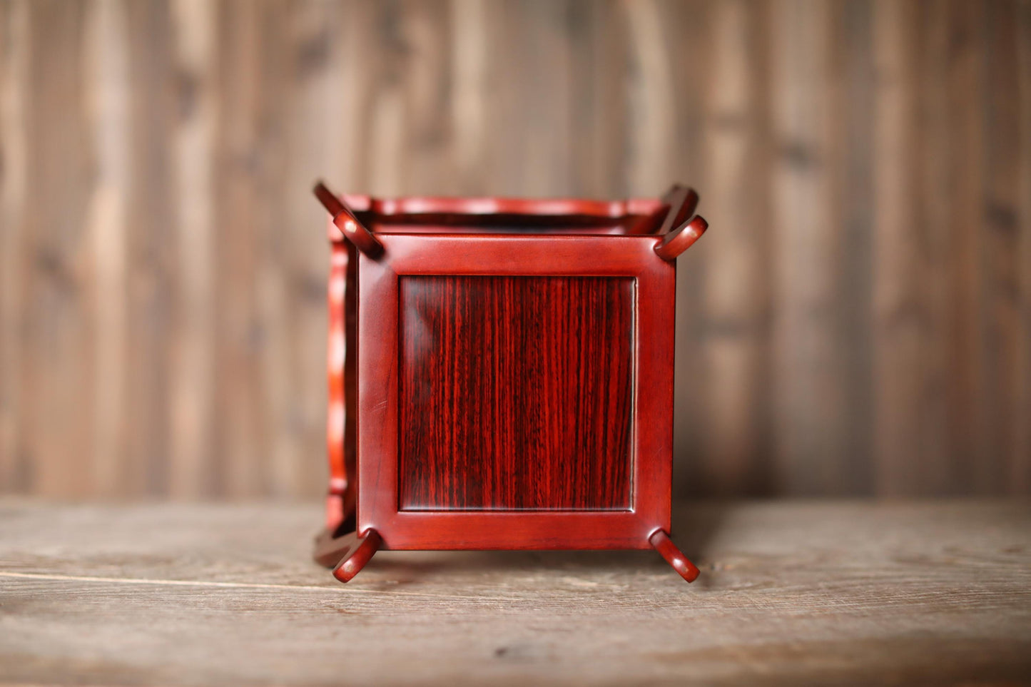 Japanese Wood Pedestal - Rosewood Bonsai Stand | Handcrafted Karaki Display
