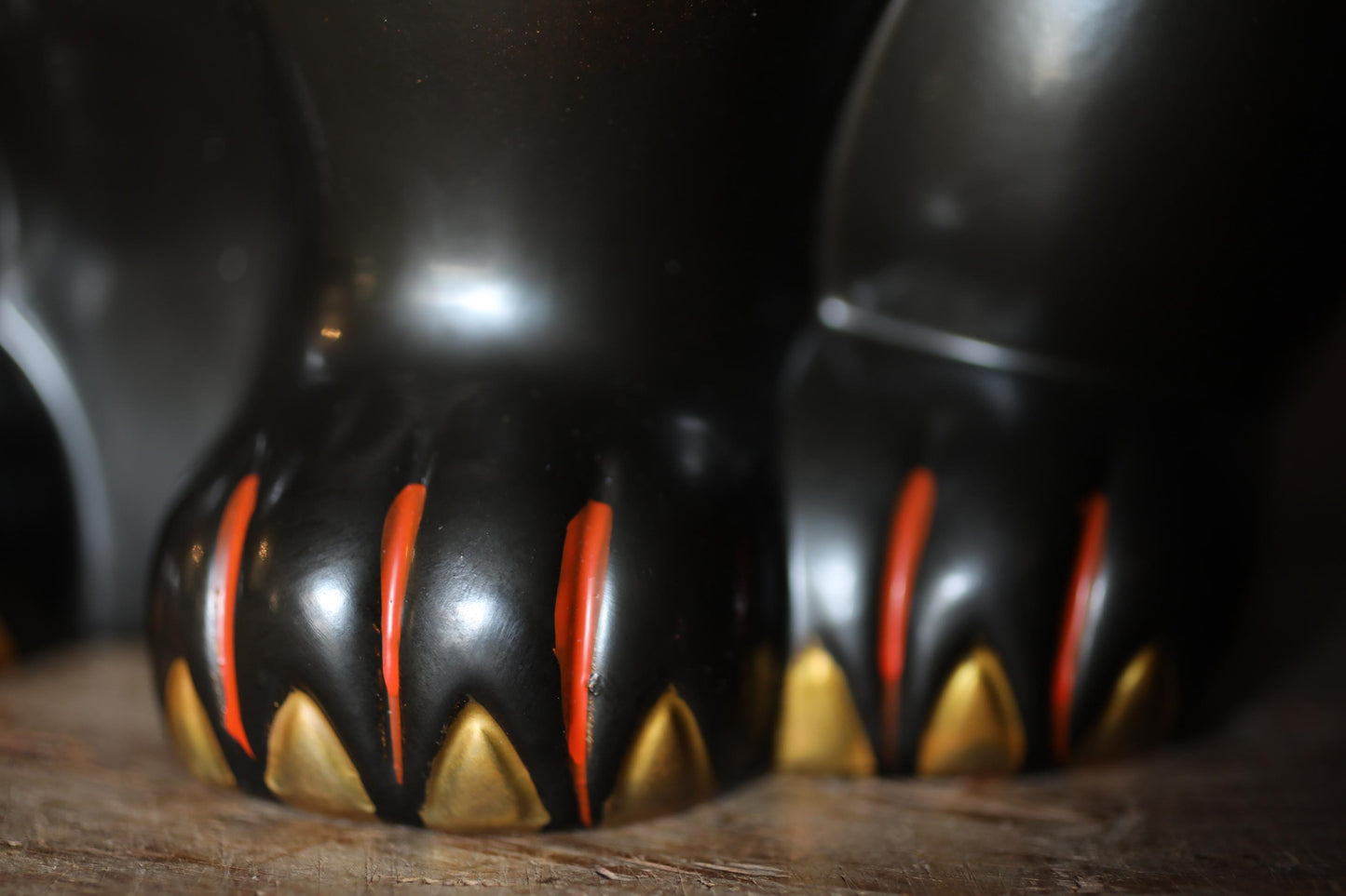 Black Maneki Neko - Large Ceramic Money Box | Vintage Japanese Lucky Cat Statue