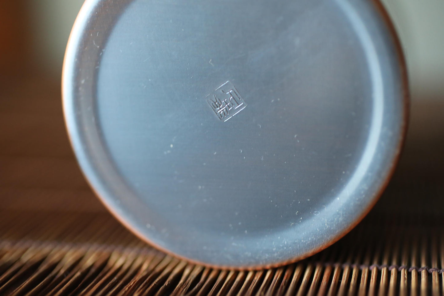 Hammered Copper Tea Caddy - Japanese Vintage Double Lid Artisan Storage Container