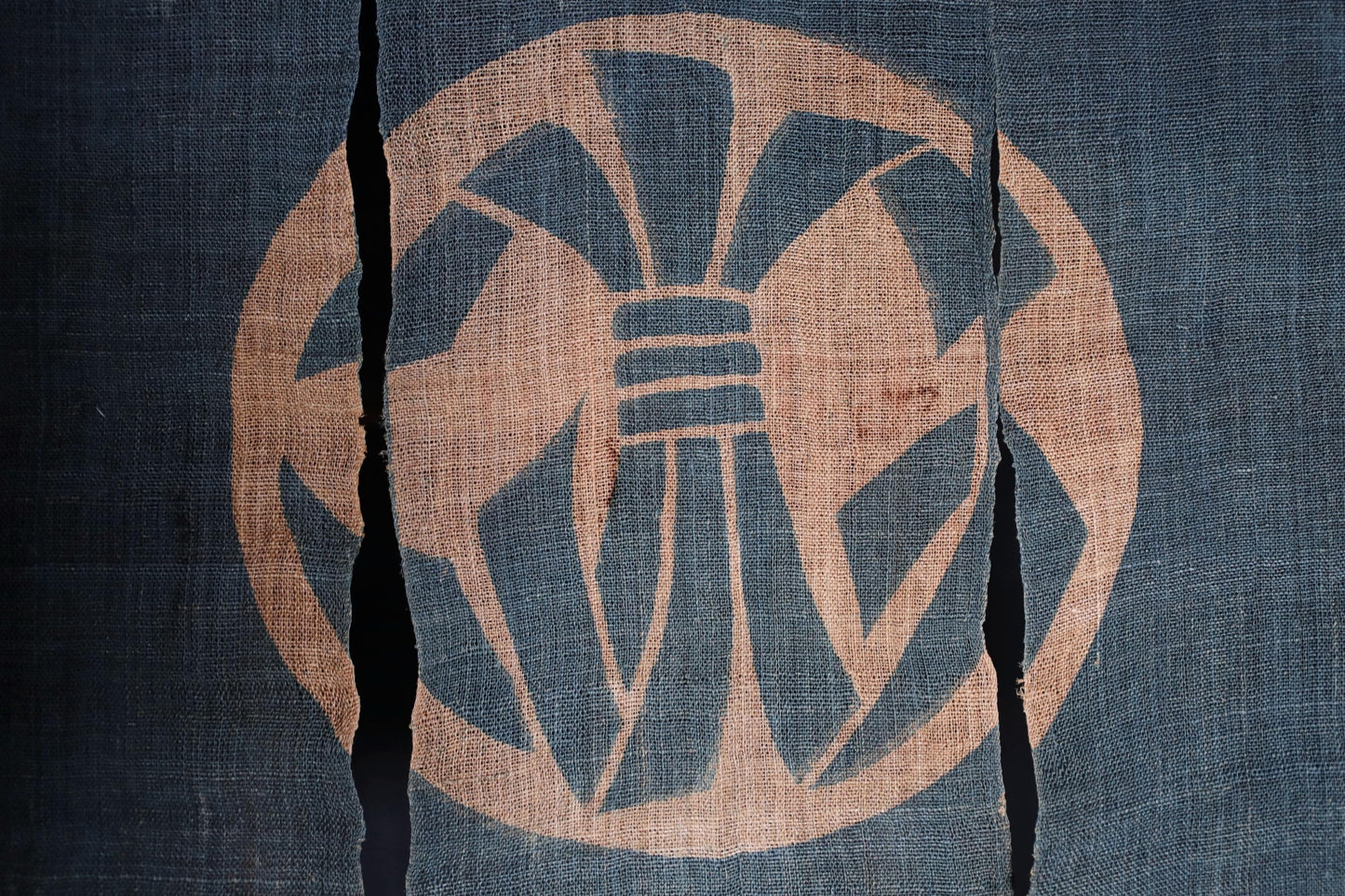Antique Japanese Noren – Indigo Linen Curtain | Edo Era Textile Room Divider