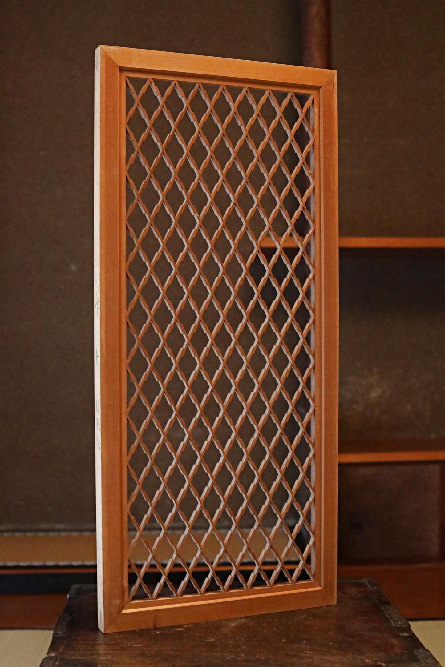 Kumiko Shoji Screen - Handmade Wood Art Japanese Room Divider | Vintage Lattice Panel