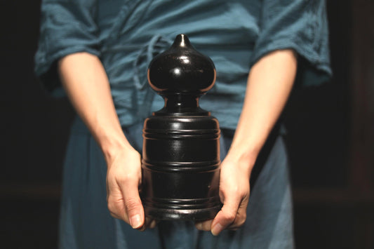 Japanese Giboshi Ornament - Bronze Pillar Crown | Temple Column Decoration, Traditional Japanese Decor