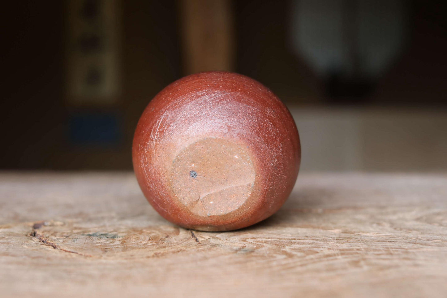 Bizen Ware Vase - Handmade Japanese Pottery | Wabi Sabi Decor, Hunched Shape, Gift Box