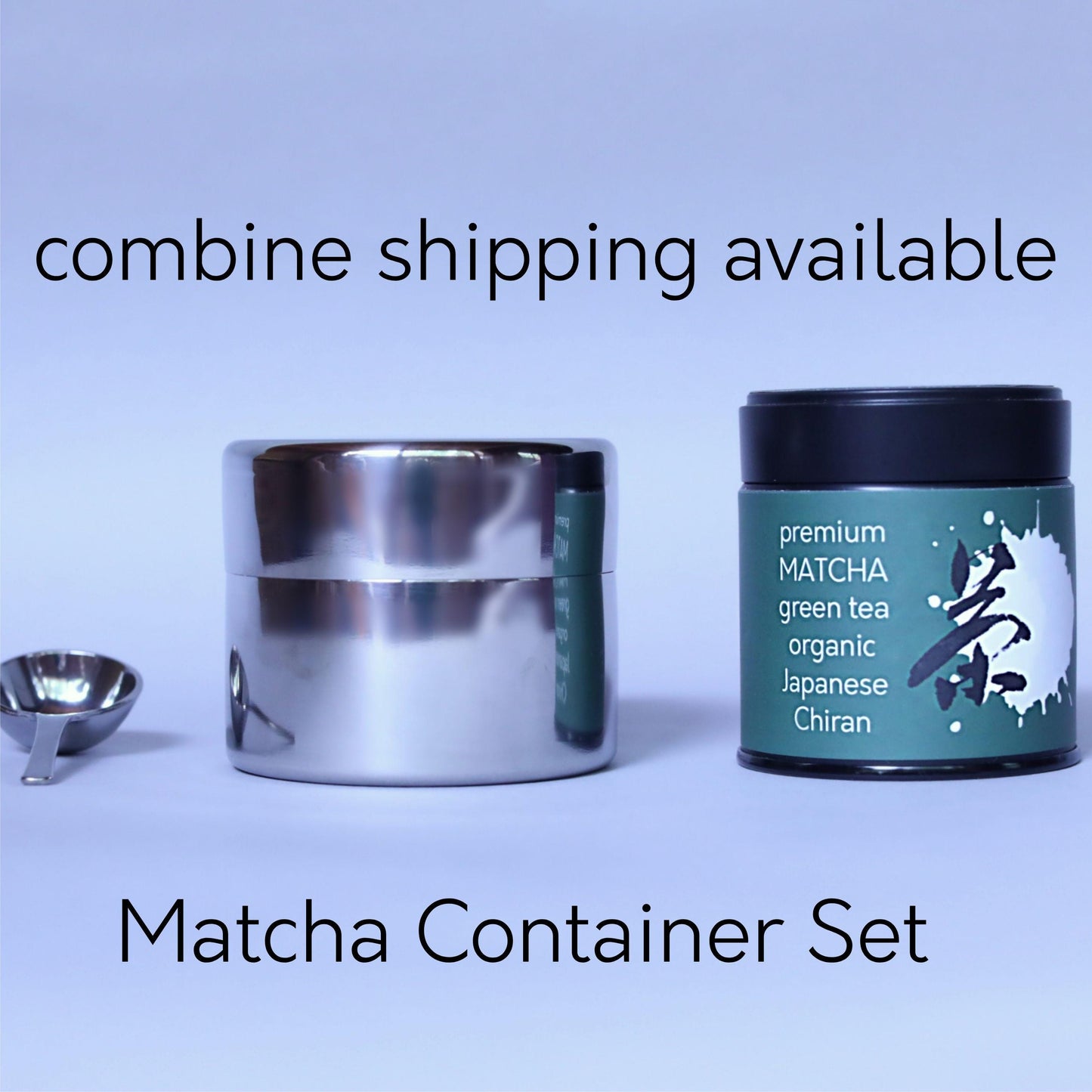 Organic Matcha Tea Set – Stainless Steel Canister & Sifter for Smooth, Clump-Free Matcha