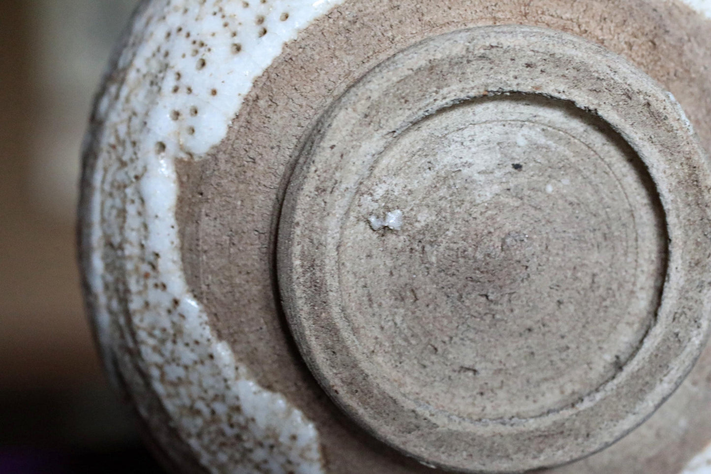 Shino Matcha Bowl - Vintage Japanese Chawan With Feldspar Glaze | Handmade Tea Ceremony Pottery