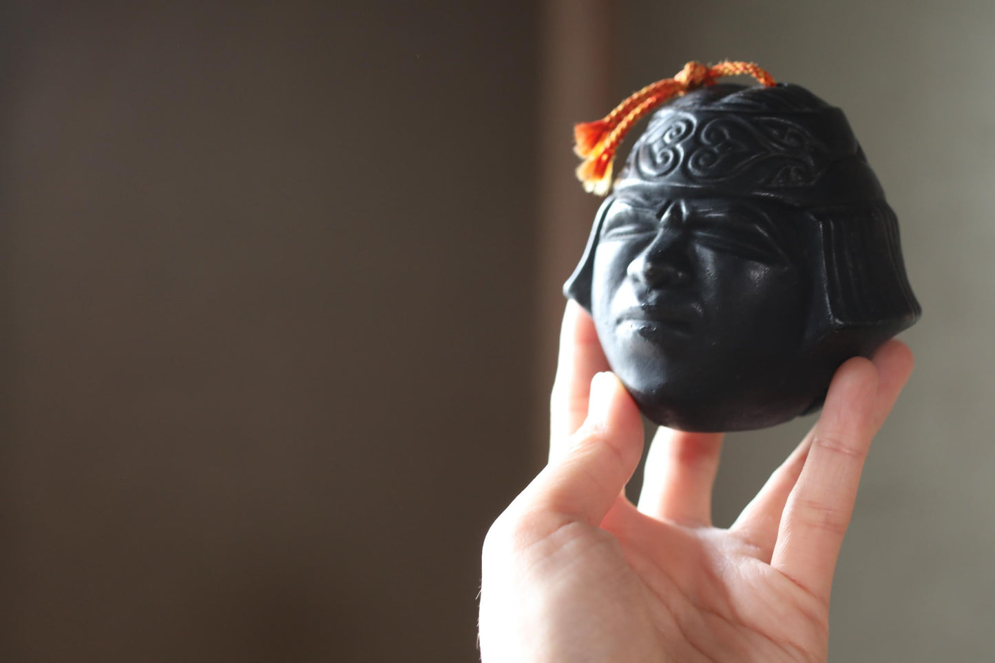 Japanese Pottery Bell - Ainu Ethnic Decor | Unglazed Ceramic Doll Ornament