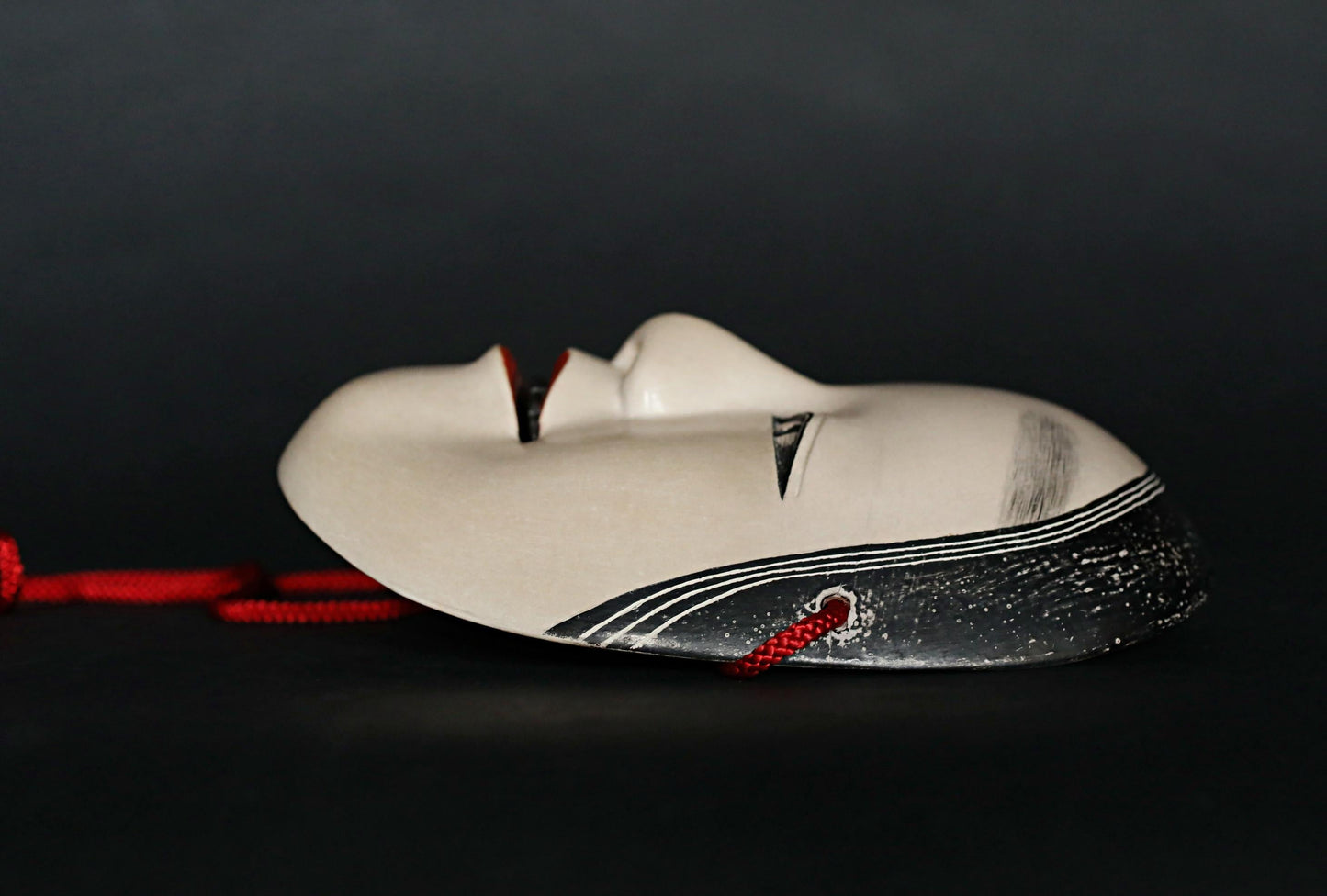 Japanese Noh Mask - Ko-Omote Young Maiden Wooden Wall Ornament | Signed Master Artwork
