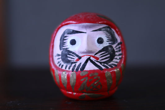 Daruma Doll Figurine – Japanese Roly-Poly Toy | Traditional Paper Tumbler Doll 3.5in