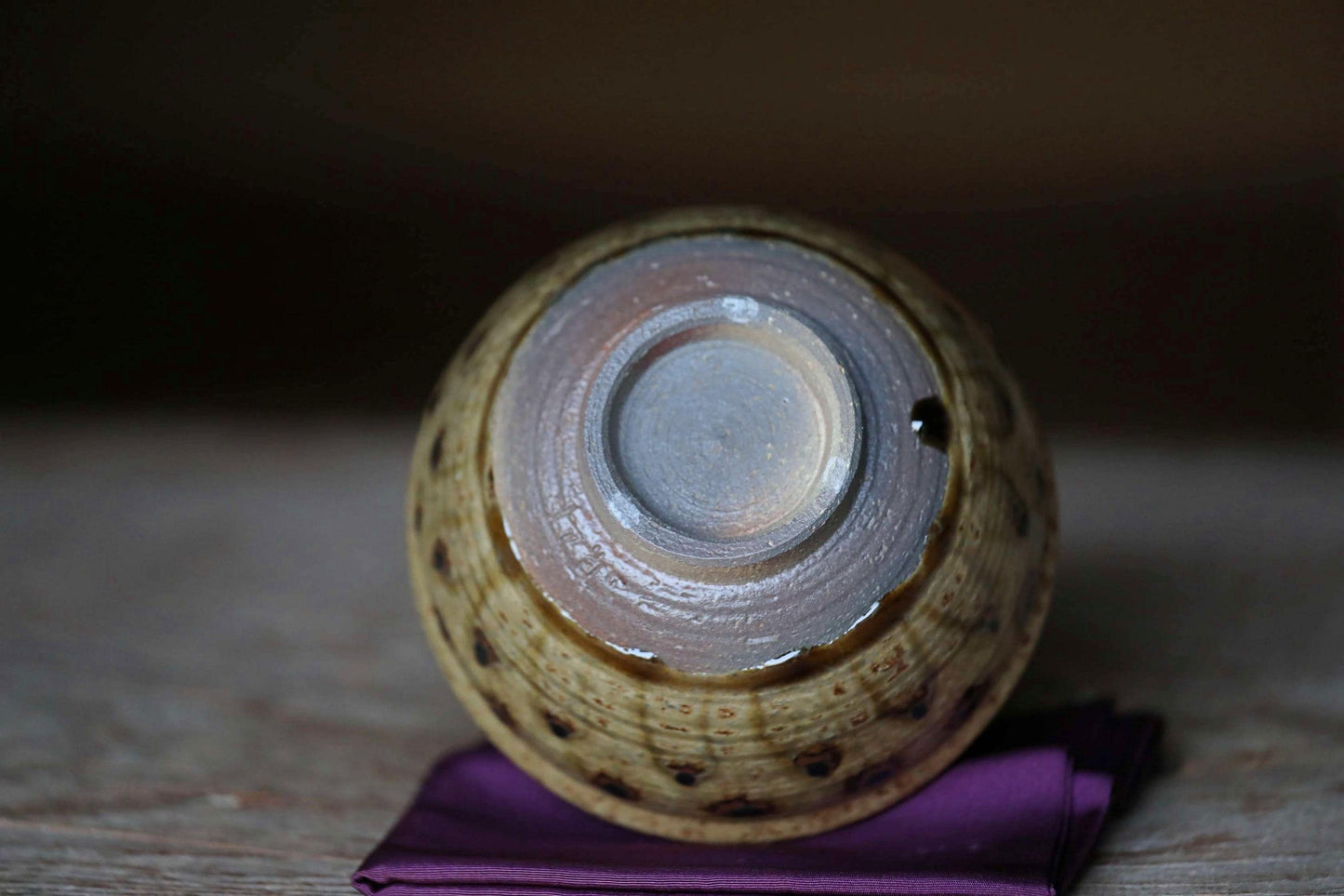 Vintage Kiseto Matcha Bowl – Handmade Japanese Tea Bowl with Peacock Pattern