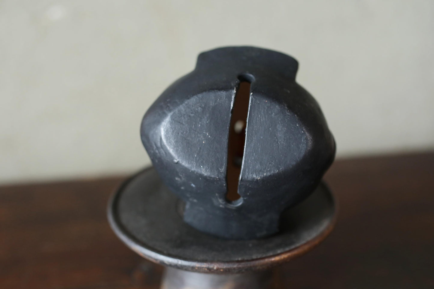Japanese Pottery Bell - Ainu Ethnic Decor | Unglazed Ceramic Doll Ornament