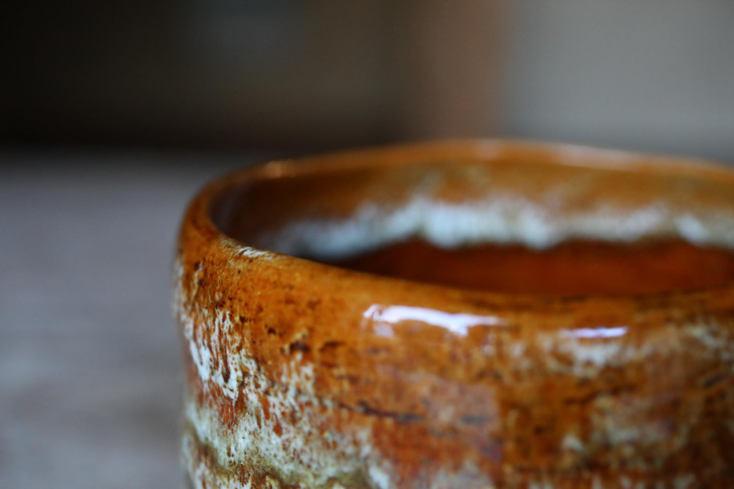 Japanese RAKU CHAWAN Handmade Matcha Tea Cup Bowl - Traditional Tea Ceremony Pottery with Kanji Signature Box