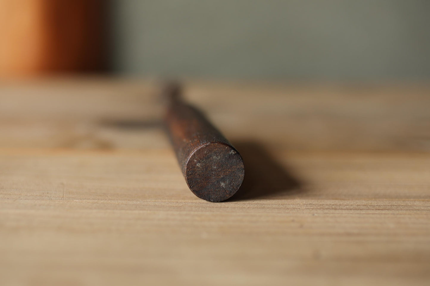 Japanese Branding Iron – Vintage Kanji Rice Plant Symbol | Rustic Wood & Leather Stamp