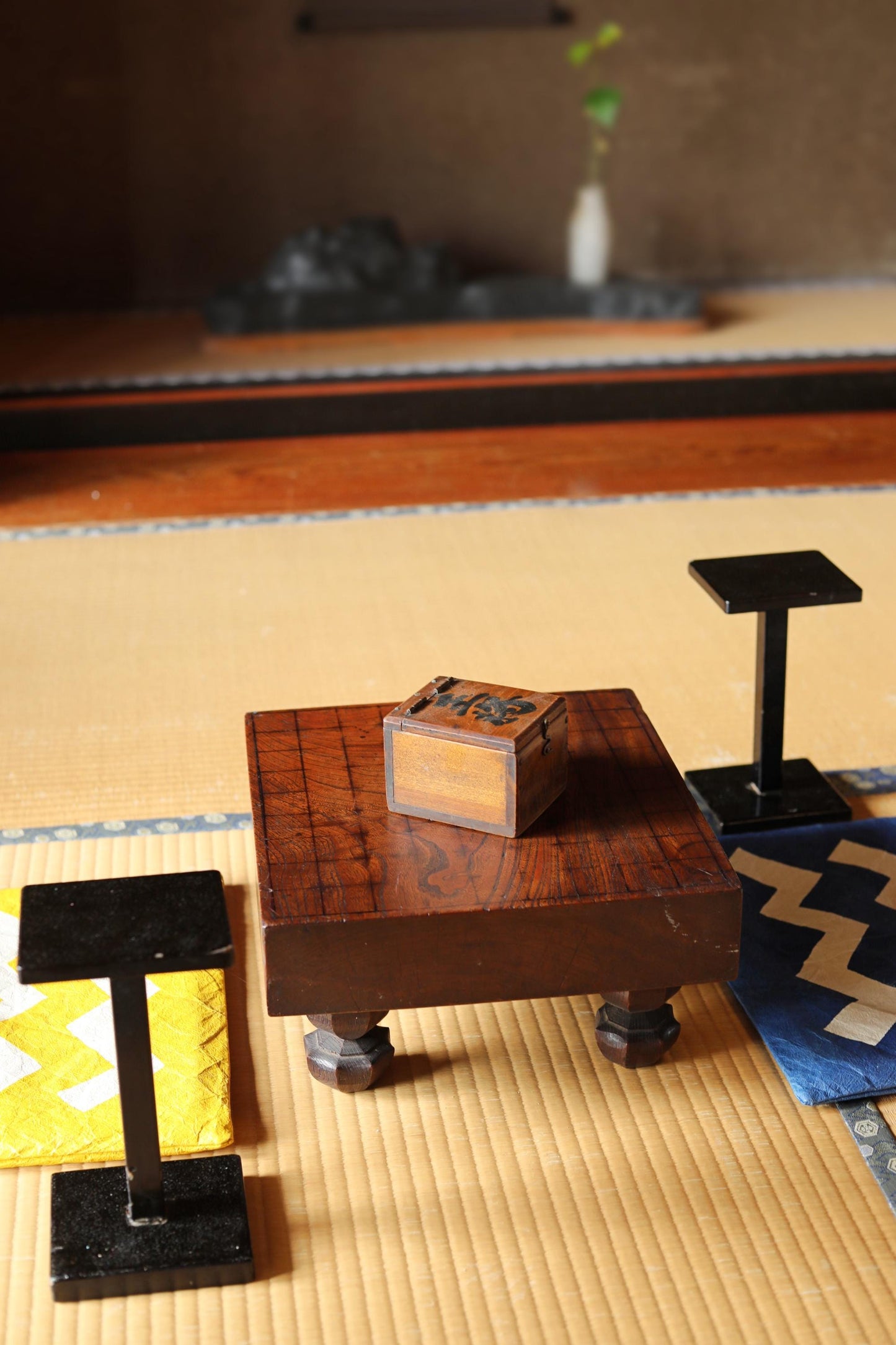 Antique Japanese Shogi Handmade Wood Board & Pieces – Vintage 1890s Set
