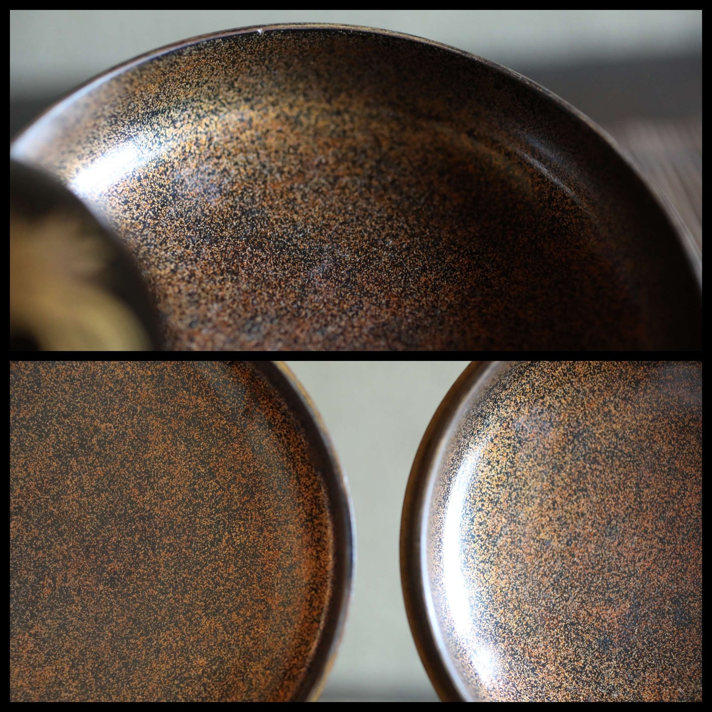 Japanese Lacquer Incense Holder - Antique Rimpa Gold Maple Leaf Lacquerware