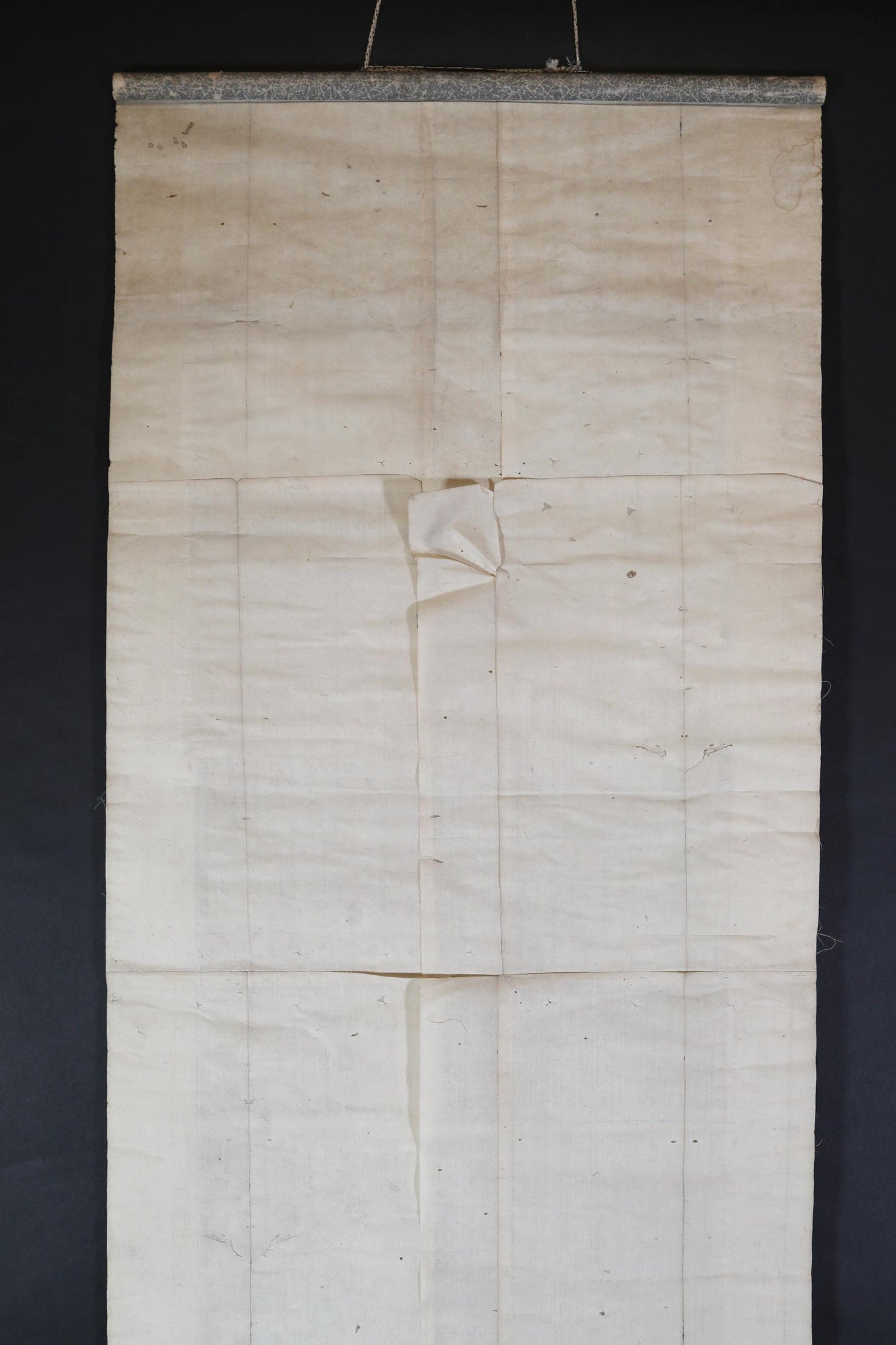 Japanese Antique Scroll - Signed Kakejiku Hermit Zen Painting With Peach Symbol