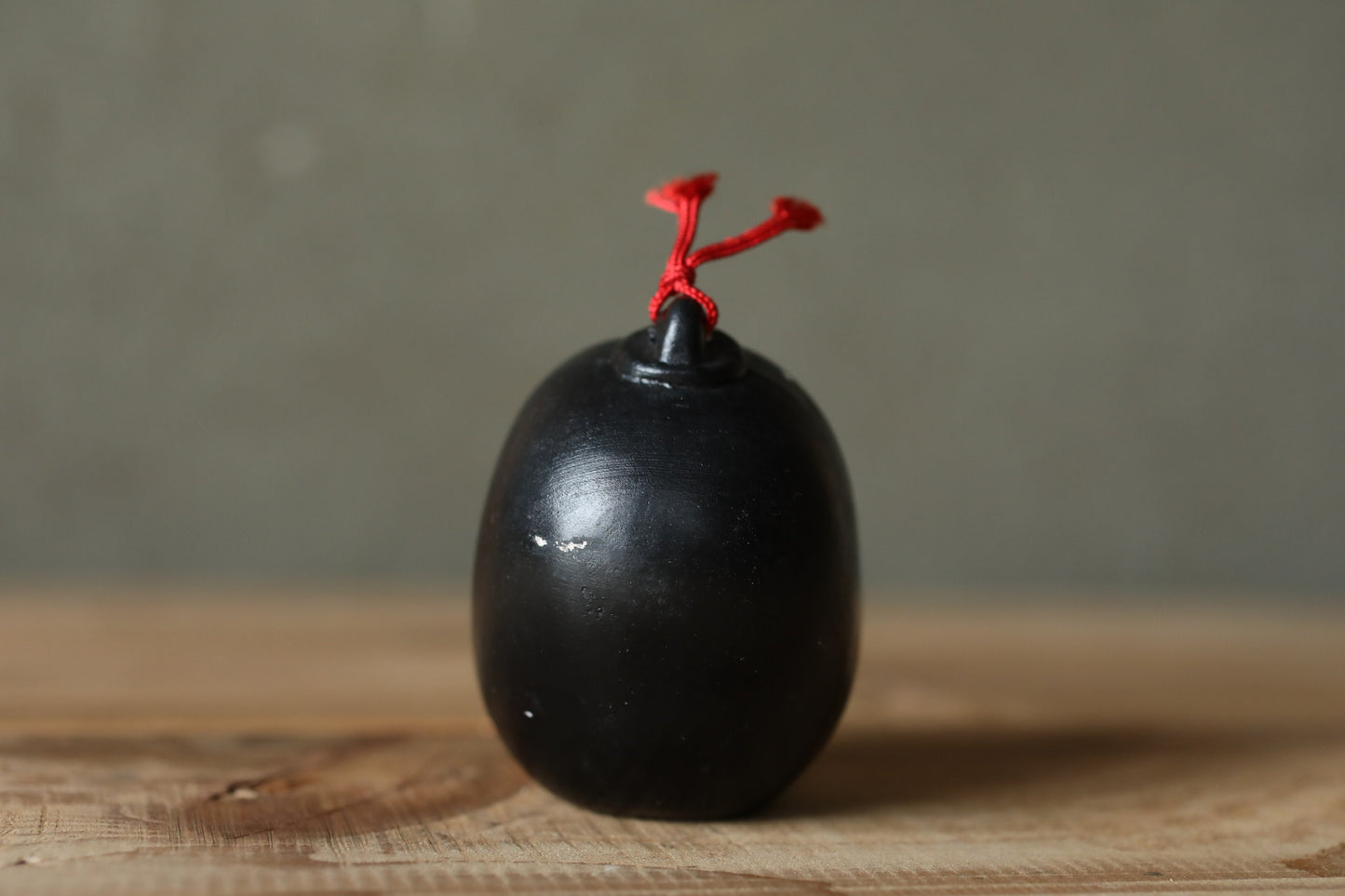 Vintage Pottery Bell – Japanese Small Bell With Okame Face Charm | Good Fortune Ornament